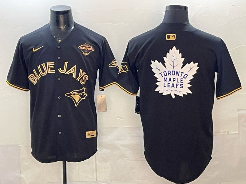 Men Toronto Blue Jays Blank Black Gold 2026 Nike Game MLB Jersey 02->toronto blue jays->MLB Jersey